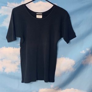 AKA- Black Short Sleeve Top size OS